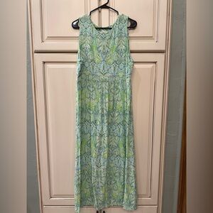 J. Jill Green and Blue Patterned Maxi Dress